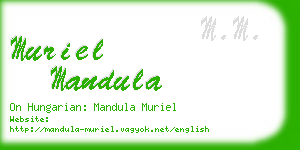 muriel mandula business card